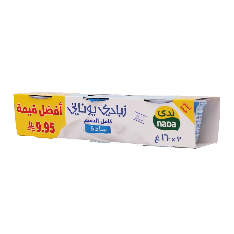 ندي زبادي يوناني ساده160جم — شدة*3