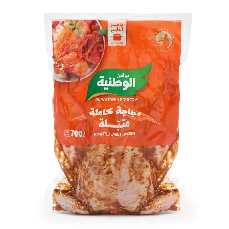الوطنية دجاج متبل حار 700جم