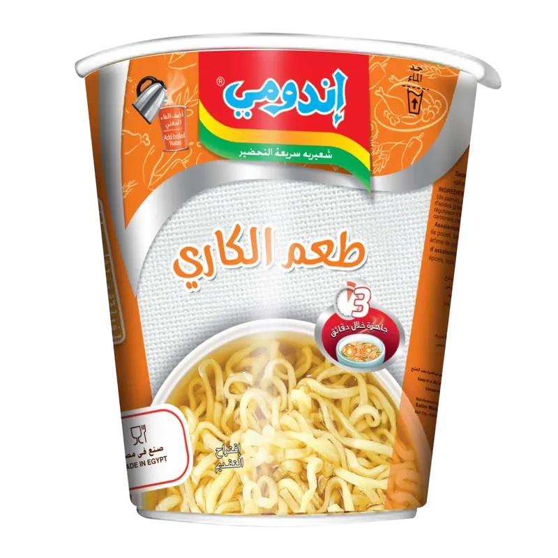 اندومي نودلز كاسات بنكهة الكاري 60جم