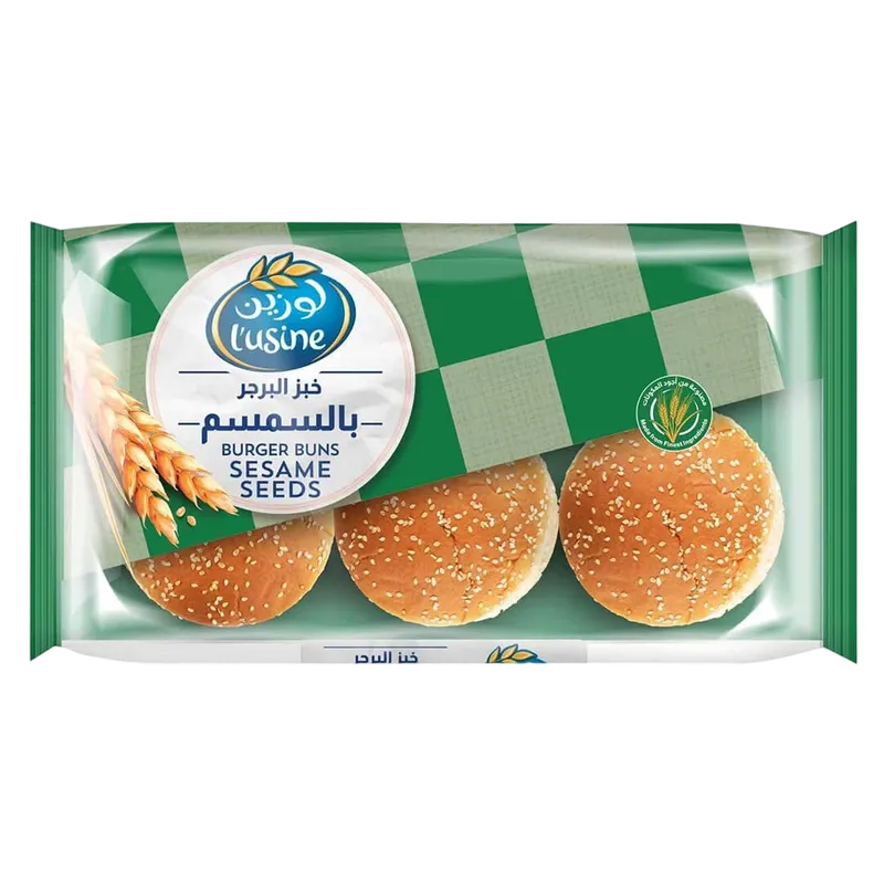 لوزين خبز البرجر بالسمسم 400 جم