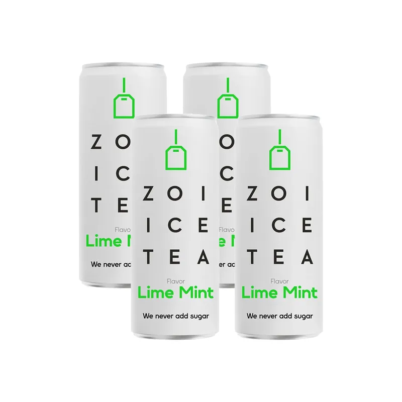 زوي شاي مثلج بنكهة الليمون والنعناع 320مل — شدة*4