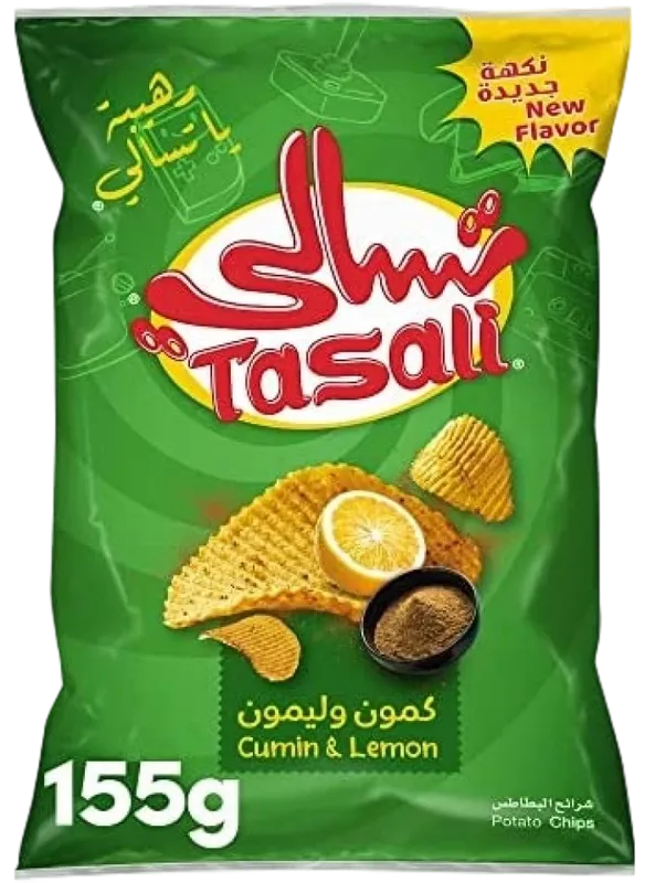 تسالي بطاطس كمون وليمون 155 جم