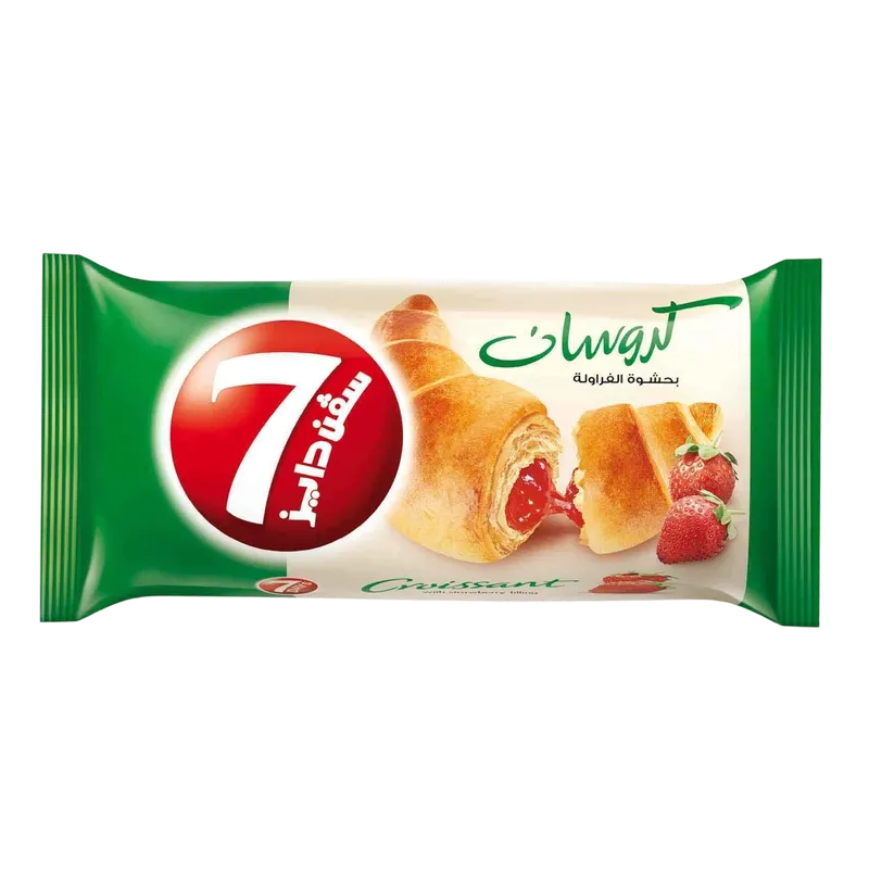 سفن دايز كرواسان بحشوةالفراوله55جم