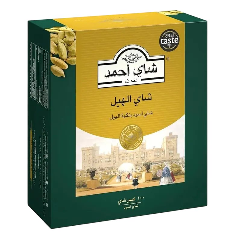 احمد شاي اسود بنكهة الهيل (100)كيس 200جم