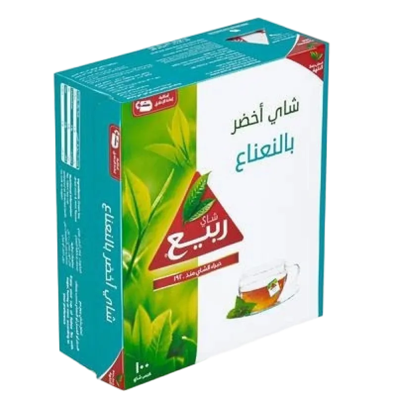 شاي ربيع الاخضر بالنعناع اكياس 100 خيط