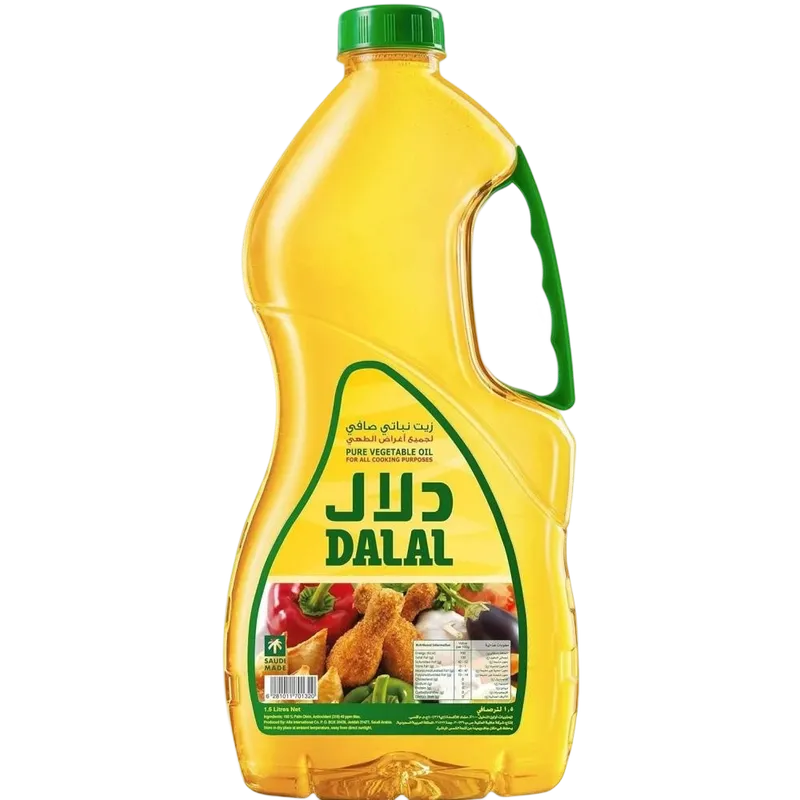 دلال زيت نباتي صافي لجميع اغراض الطهي بلاستيك 1.5لتر — كرتون*6