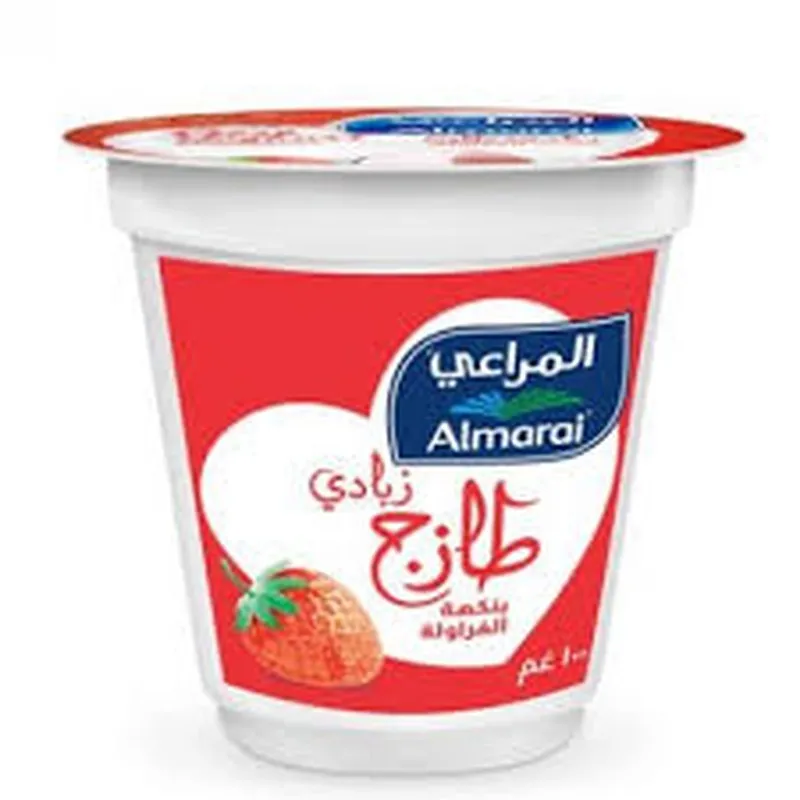 المراعي زبادي كامل الدسم بنكهة الفراولة 100جم