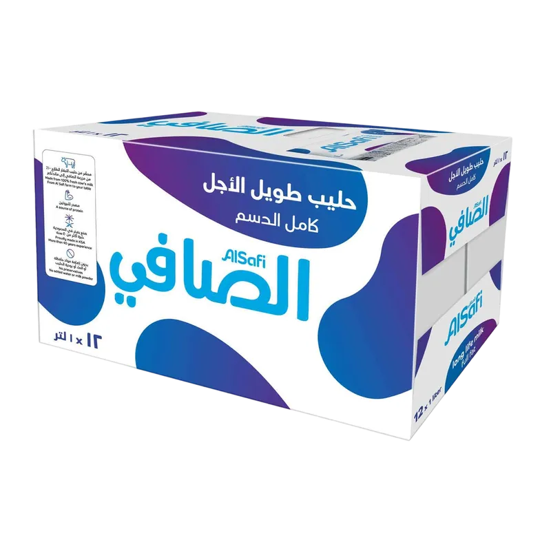 الصافي حليب كامل الدسم 1لتر — كرتون12