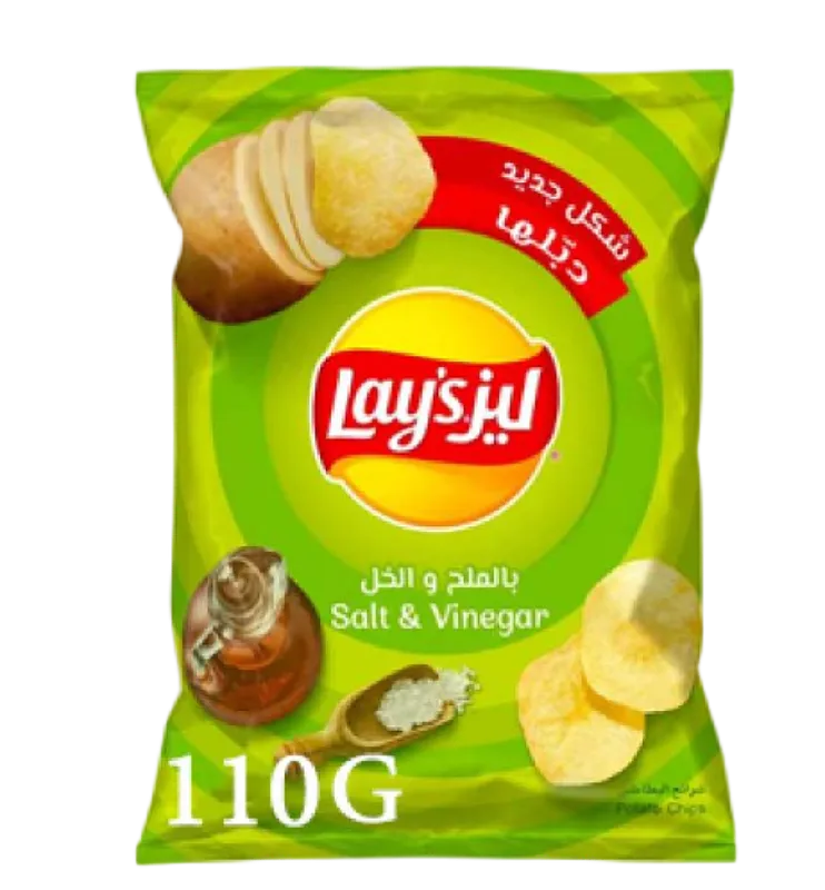 شرائح بطاطس ليز بالملح والخل 110 جم