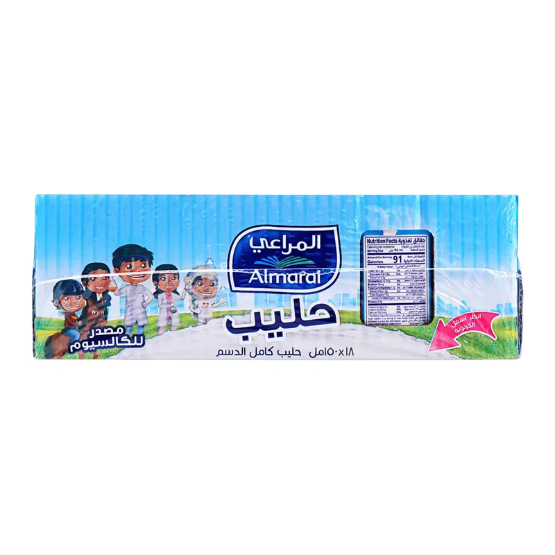 المراعي حليب طويل الاجل سادة 150مل — شدة*18