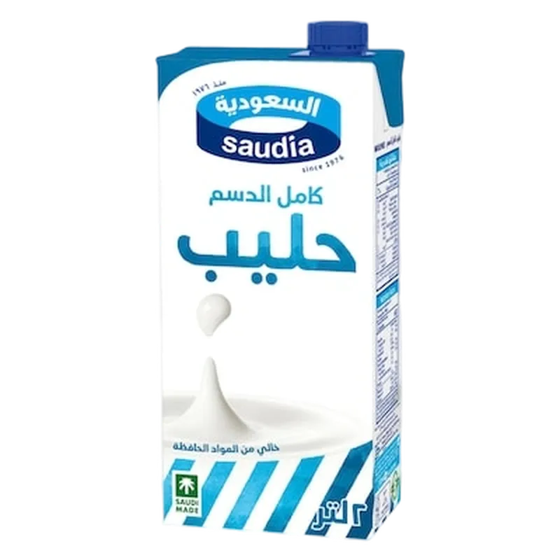 السعودية حليب كامل الدسم 1 لتر
