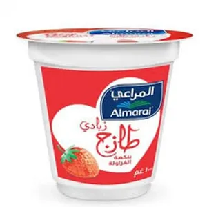 المراعي زبادي كامل الدسم بنكهة الفراولة 100جم