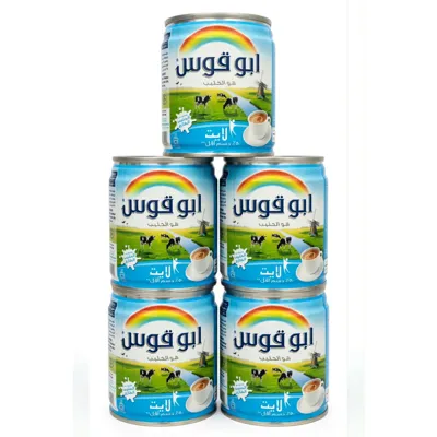 ابوقوس حليب مبخر قليل الدسم (لايت) 170جم — شدة*5