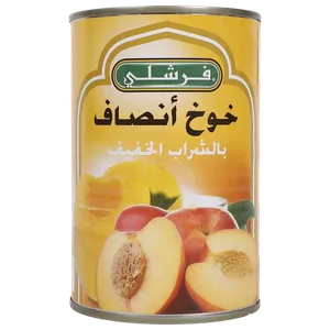 فرشلي خوخ انصاف بشراب خفيف 425 جم