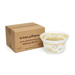الامل ايسكريم كاسه فانيلا 100 مل — كرتون24